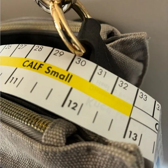 Erin Condren Gray Canvas Tote BodyCross Bag Leather Handles Pink/ navy ad Strap - Picture 8 of 11